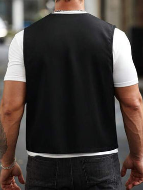Manfinity Homme سترة رياضية للرجال بسحاب وجيوب، لون سادة، للخروج والأنشطة الخارجية، هدية للأصدقاء والزوج والحبيب، مناسبة للخريف