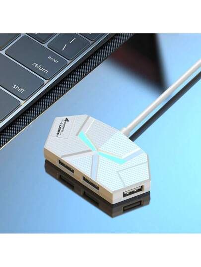 موزع USB 7 منافذ /4 منافذ محور USB2.0 موزع محول متعدد المنافذ للكمبيوتر والكمبيوتر المحمول أقراص USB والطابعة والكيبورد والماوس