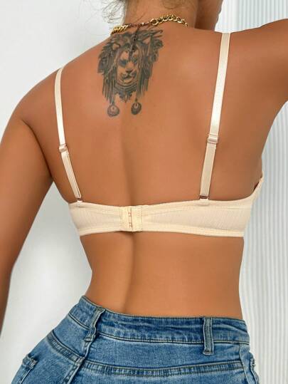 Shein Underwear&Sleepwear Basics 6قطع صدريات بدون إطار بأنماط جاكار منمنمة ذات لون أحادي للوقت الحر