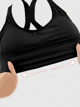 حمالة صدر رياضية للنساء ملابس داخلية للجيم، حمالة صدر محصورة جذابة، حمالة صدر رياضية ذات تأثير عالي بإغلاق خلفي بدون غرز، ملابس رياضية للياقة البدنية والرقص، ملابس داخلية رياضية للنساء، حمالة صدر رياضية باللون الأسود للربيع