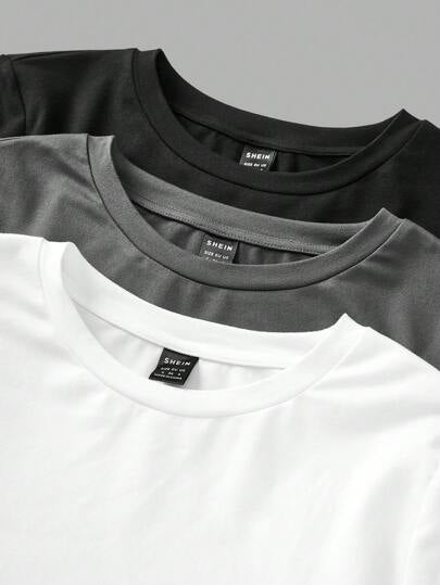 EZwear 3 قطع تيشيرت كاجوال بياقة طاقم بأكمام طويلة وتصميم نحيف، مناسب للربيع والخريف والشتاء