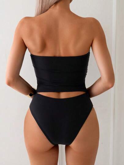 طقم تانكيني حريمي Swim Lushoire طقم تانكيني ذو ملائمة رفيعة وأنيقة وعملية للصيف