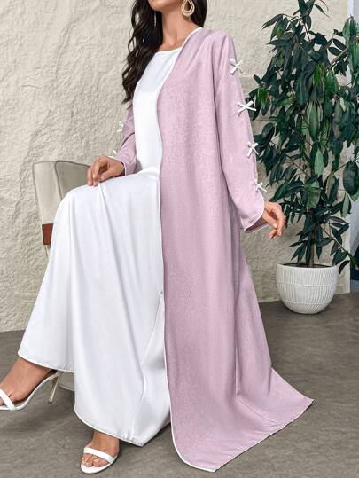 Yasmyna رمضان عباي----ة نسائية كاجوال مزينة بفراشة، قصّة موجية، طراز متواضع وأنيق للاستخدام اليومي أو العمل أو العطلات أو حفلات المساء أو ضيوف الحفلات