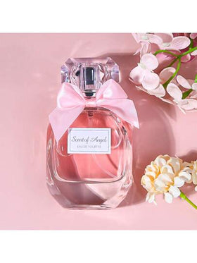زجاجة عطر نسائي بنكهة زهرية حلوة سعة 55 مل/1.85 أونصة سائلة، مزينة بفيونكة وردية جميلة، مناسبة كهدية لصديقة/عيد ميلاد/اعتراف/عيد الحب/هدية مثالية. رائحة زهرية حلوة