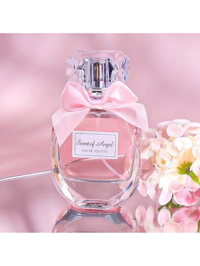 زجاجة عطر نسائي بنكهة زهرية حلوة سعة 55 مل/1.85 أونصة سائلة، مزينة بفيونكة وردية جميلة، مناسبة كهدية لصديقة/عيد ميلاد/اعتراف/عيد الحب/هدية مثالية. رائحة زهرية حلوة