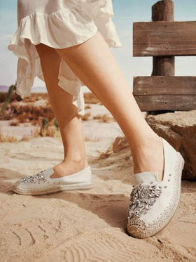Styleloop أحذية نسائية مسطحة سهلة الارتداء، بأسلوب بوهيمي، أمريكي رجعي، بوهيمي، غربي، لحفلات الموسيقى، ملابس الحفلات