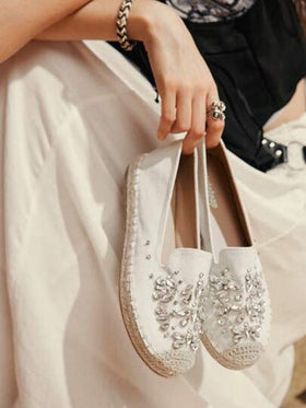 Styleloop أحذية نسائية مسطحة سهلة الارتداء، بأسلوب بوهيمي، أمريكي رجعي، بوهيمي، غربي، لحفلات الموسيقى، ملابس الحفلات