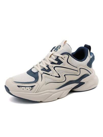 أحذية رياضية كاجوال للرجال، أحذية ذات نعل مطاطي كبير مسامي بنظام ربط بالأربطة، أحذية رياضية ضخمة، مناسبة للشباب في المناسبات الكاجوال الصيفية، الأنشطة الخارجية، العطلات، هدايا عيد الميلاد، اكسسوارات فساتين العيد، صالة الألعاب الرياضية، أفكار عيد الحب بطرا
