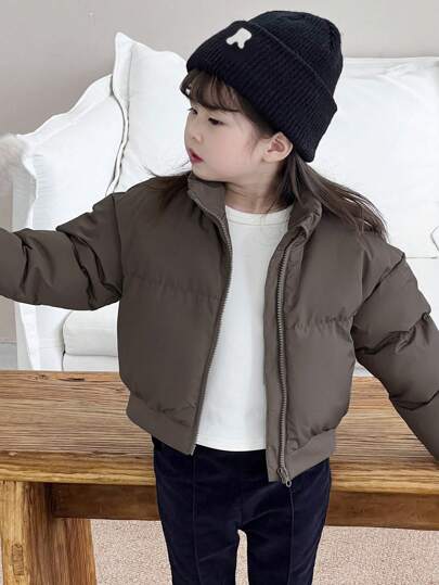 Dazy Kids جاكيت بلون أحادي للفتيات، ملابس خريفية للفتاة الصغيرة رمضان
