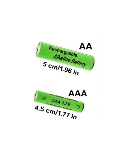 4قطع بطاريات قابلة لإعادة الشحن سعة كبيرة 1.5فولت AA/AAA مع شاحن USB - حل قوي وطويل الأمد للألعاب الإلكترونية والتحكم عن بعد والشاشات وفرش الأسنان الكهربائية (هذه البطارية مناسبة فقط للشحن باستخدام هذا الشاحن)