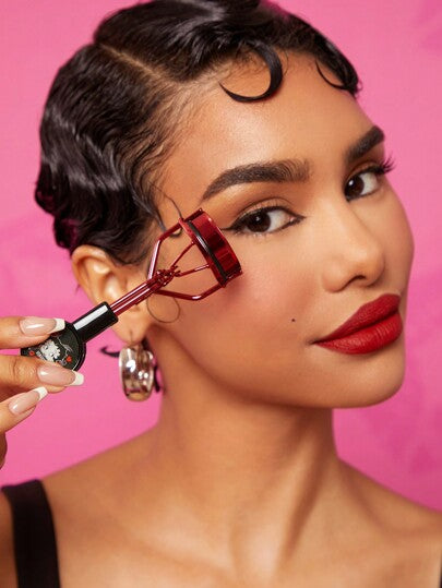 Betty Boop x SHEIN مكواة رموش بطبعات أحرف وشخصيات كرتونية، عبوة فردية، هدايا، أحباء