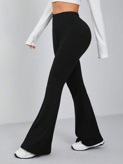 SHEIN PETITE 3 عبوات سروال نسائي ضيق بخصر مطاطي مطوي