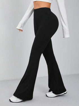 SHEIN PETITE 3 عبوات سروال نسائي ضيق بخصر مطاطي مطوي