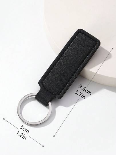1/2/3/4/5 قطعة سلسلة مفاتيح جلد PU أحادية اللون، حلقة مفاتيح فارغة، قلادة حقيبة، سلسلة مفاتيح السيارة، هدية يومية للنساء، لوازم هدايا صغيرة DIY