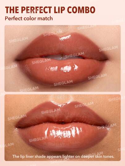 SHEGLAM قلم تحديد الشفاه وملمع الشفاه 2 في 1 من Lip Rules-بقلم تحديد الشفاه السائل المرطب 2 في 1 من By The Book-مجموعة تحديد الشفاه عالية الصبغة-مرطب يقلل من الخطوط الدقيقة على الشفاه-مكياج الشفاه عيد الأب التخرج عيد الميلاد العطلة الربيع الصيف Y2K...