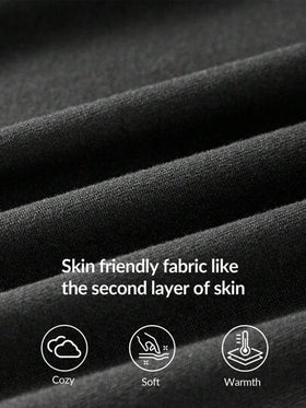 SHEIN BASICS بلوزة تيشيرت بأكمام طويلة وياقة مرتفعة ضيقة عادية مبطنة للنساء