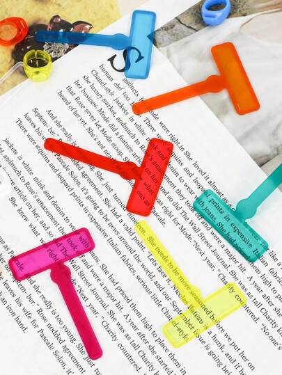 أدوات مكتبية ومدرسية مجموعة دعم القراءة - قطعة واحدة: شريط توجيه القراءة، معزز يدوي، وعلامات الصفحة، لتحسين التركيز والفهم للأفراد الذين يعانون من صعوبات في القراءة وتشتت الانتباه
