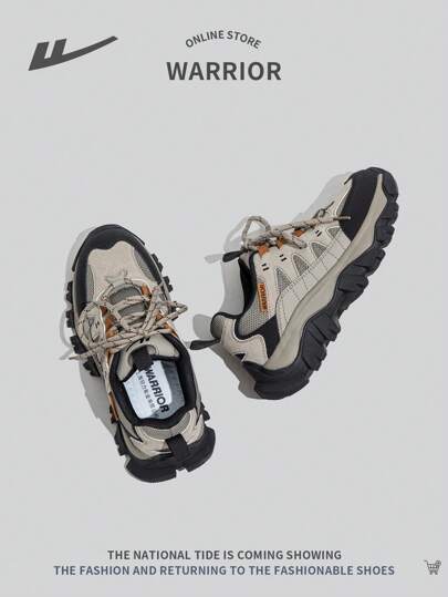 WARRIOR أحذية رياضية كاجوال أنيقة للتنزه، مانعة الانزلاق، واقية للكاحل، خفيفة الوزن، أحذية رياضية خارجية متعددة الاستخدامات، مقاومة للأوساخ، تصميم جديد لجميع المواسم