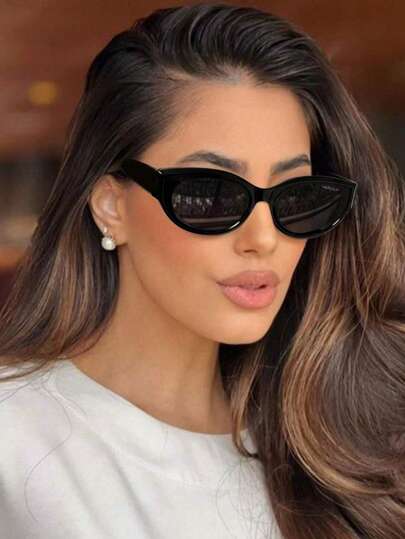 زوج من إطارات نظارات بيضاوية صغيرة عتيقة، أنيقة وعصرية، مناسبة للنساء للارتداء طوال العام، خيار مثالي للخريف/الشتاء، مثالية أيضًا كإكسسوارات للشاطئ، نظارات أساسية عتيقة من طراز Y2K، هدايا للأعمال الرسمية، مناسبة للارتداء اليومي، الشاطئ، العطلات، المشي، ال