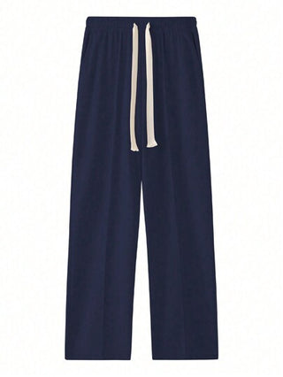 ملابس رجالي بنطال رياضي متعدد الأغراض فضفاض مستقيم الساق بحبال للرجال