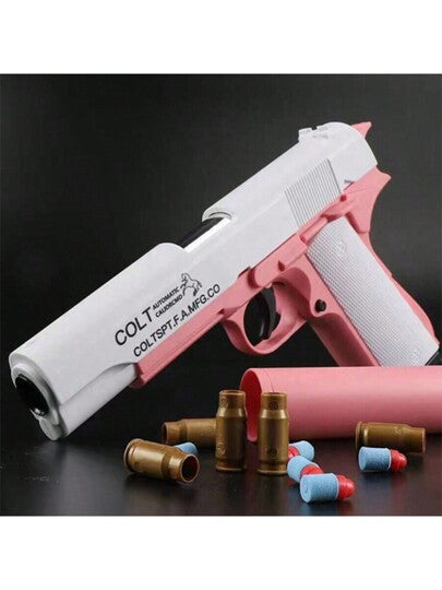 1 طقم لعبة مسدس G18 للأطفال موديل 2024 - مسدس ألعاب M1911 - حركة ميكانيكية - إطلاق قذيفة واقعي - تحميل المجلة من الأسفل - يحتوي على 8 رصاصات - مدى بعيد - هدية عيد الميلاد - هدية عيد الفصح - هدية عيد الميلاد - هدية مثالية - لعبة للأطفال، مسدس ألعاب، اكسسوا