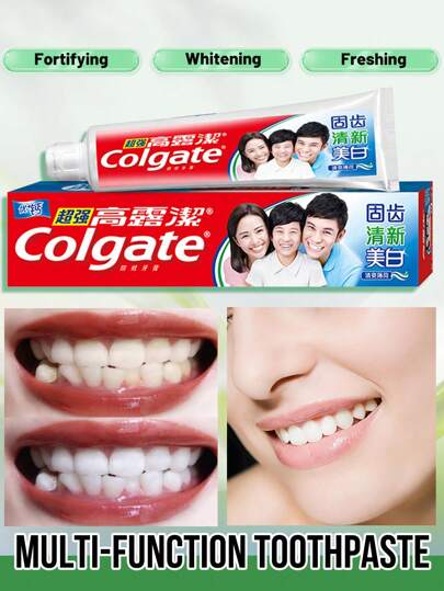 colgate 4 قطع، معجون أسنان بنكهة النعناع مقوي للأسنان، محتوي على الكالسيوم للحماية الفائقة من التجاويف، منعش للأنفاس، أبيض براق، مضاد للتسوس (360 جرام/12.7 أونصة)