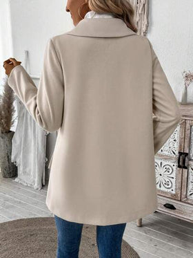 EMERY ROSE معطف أنيق للسيدات بأكمام طويلة ذو إغلاق مزدوج
