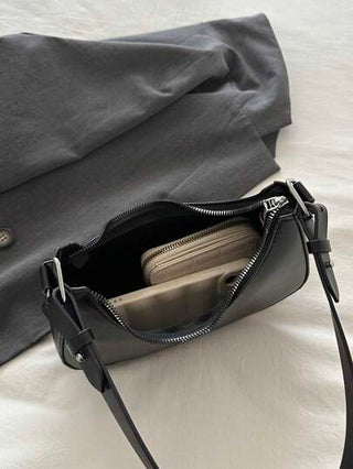 حقيبة كتف هلالية بزينة فيونكة بسيطة بلون أحادي رجعي، مناسبة للتسوق والمحافظ والشابات وطلاب الجامعات والموظفين. إنها مناسبة للغاية للمكاتب والجامعات والعمل والأعمال التجارية والتنقل والأنشطة الخارجية والسفر والخروجات