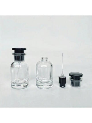 زجاجة عطر زجاجية فاخرة 30مل ، رشاش مستحضرات تجميل ناعم ، وعاء زيوت أساسية زجاجي شفاف محمول، مناسب للسفر قطعة واحدة