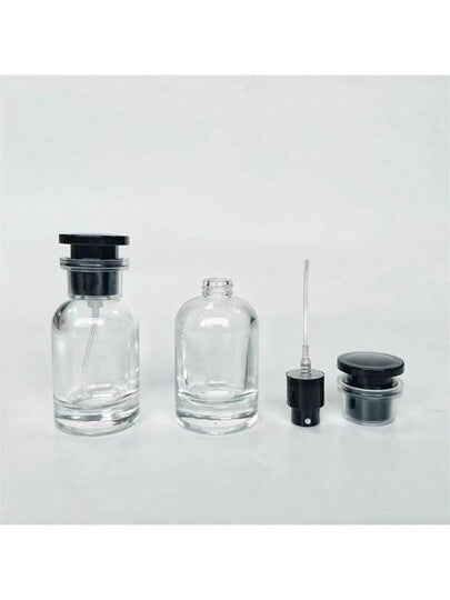 زجاجة عطر زجاجية فاخرة 30مل ، رشاش مستحضرات تجميل ناعم ، وعاء زيوت أساسية زجاجي شفاف محمول، مناسب للسفر قطعة واحدة