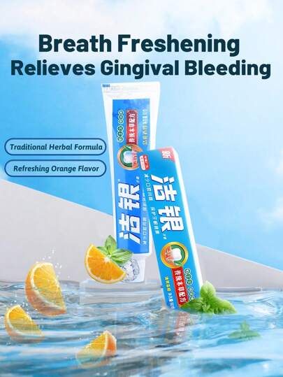 colgate قطعة واحدة ، معجون أسنان منشط لثوي عشبي ، صيغة عشبية ، منعش للأنفاس ، يُقلل من التهاب الفم ، يشفي اللثة ، رائحة البرتقال (90 جرام / 3.17 أونصة)