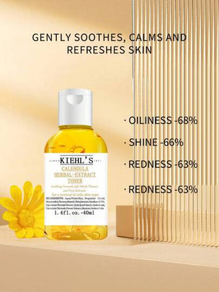 Kiehl's منظف توني مستخلص أعشاب الزهور بدون مهدئ لبشرة الوجه العادية إلى الدهنية حجم صغير 1.4 أونصة سائلة - 40 مل
