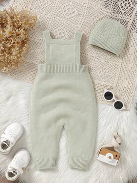 SHEIN Vintaside Kids رومبير بسيط مزين بالكابوشون والكفرصات للأطفال الصبيان