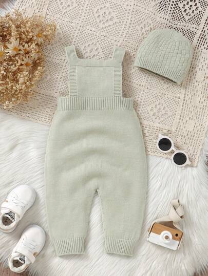 SHEIN Vintaside Kids رومبير بسيط مزين بالكابوشون والكفرصات للأطفال الصبيان