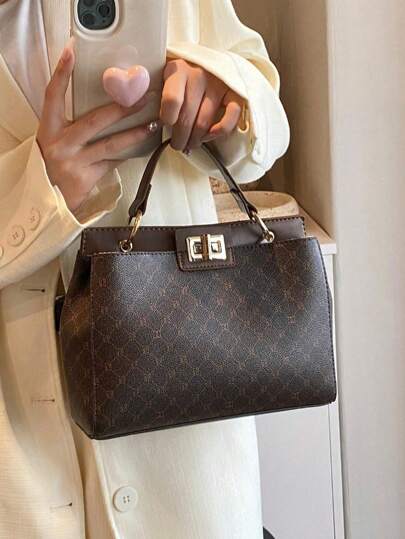 Dedoo حقيبة يد عكسية بطراز أوروبي عتيق عصري للنساء، مصنوعة من مواد مقاومة للخدش مطبوعة حسب الطلب، مناسبة كهدية عيد أو لأمهات متوسطات السن، تصميم سعة كبيرة يلبي احتياجات التنقل اليومي والتسوق، يمكن ارتداؤها على الكتف أو عبر الجسم، حقيبة أنيقة للتنقل