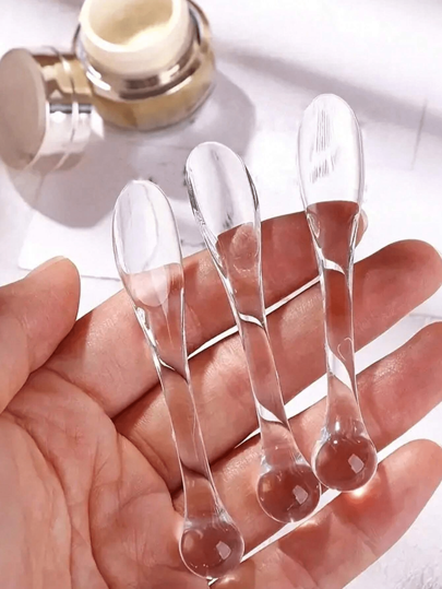 3 قطع ملعقة مستحضرات التجميل، ملعقة خلط كريم الوجه والقناع، أداة جمال DIY ذات امتصاص، أدوات تجميل إكسسوارات