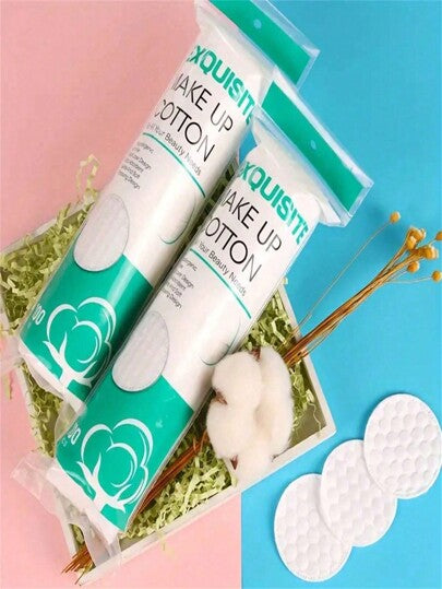 100 قطعة/عبوة لبطانات المكياج الناعمة المسماكة المستديرة، ثلاث طبقات، لطيفة على البشرة، لا تترك وبر، مناسبة لإزالة المكياج من الوجه والعين ولطلاء الأظافر، للسفر والاستخدام اليومي، رائعة كهدية (تعبئة عشوائية) تنظيف الوجه، فرشاة الوجه، حقيبة، منظم، تخزين...