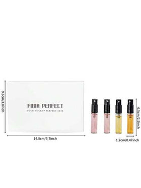 عينات رذاذ الأربع عطور المملوءة ب مصاحبة حقيقية لحلوى الكاكاو بنفس النكهة. علبة العطر طويلة الأمد مريحة للنساء لحملها