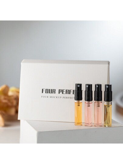 عينات رذاذ الأربع عطور المملوءة ب مصاحبة حقيقية لحلوى الكاكاو بنفس النكهة. علبة العطر طويلة الأمد مريحة للنساء لحملها
