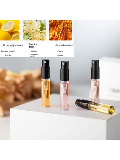عينات رذاذ الأربع عطور المملوءة ب مصاحبة حقيقية لحلوى الكاكاو بنفس النكهة. علبة العطر طويلة الأمد مريحة للنساء لحملها
