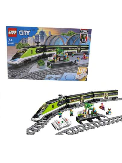 LEGO مجموعة قطار الركاب السريع 60337 للمدينة، لعبة تعمل بالتحكم عن بعد
