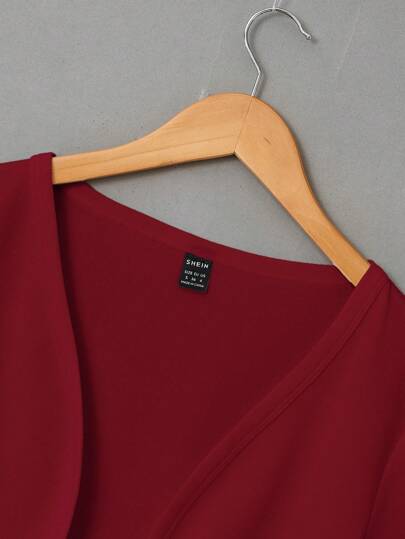 EZwear معطف أنثوي بأكمام طويلة ذو موحد اللون بتصميم بسيط ، للارتداء اليومي العادي ، بلايز بولورو
