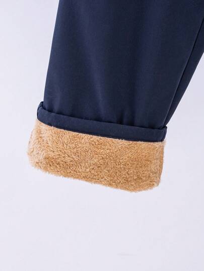 SHEIN بنطلون كاجوال قطني ناعم مناسب للشباب