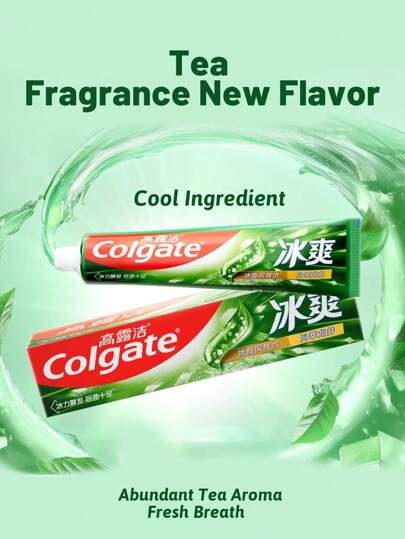 colgate 4 قطع، معجون أسنان بتأثير الثلج، برائحة الشاي، منعش للأنفاس، بتبريد حاد، مضاد للتسوس، يقوي الأسنان، (480 جرام/16.93 أونصة)