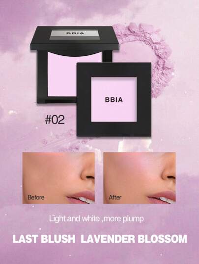 Bbia 2.5جم مسحوق نحت وجه ثلاثي الأبعاد عادي مربع أرجواني الأزهار