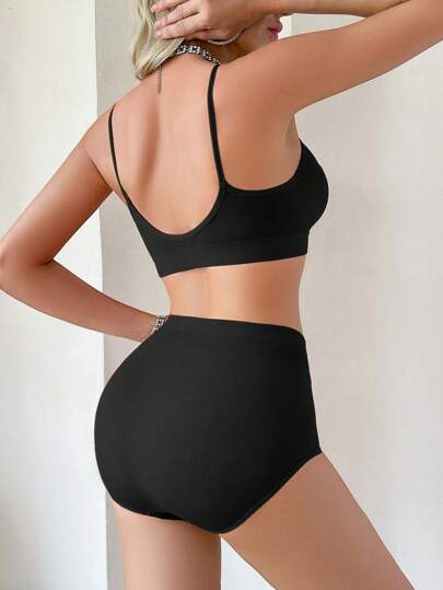 SHEIN طقم ملابس داخلية خالية من الاختناق للنساء قطعتين