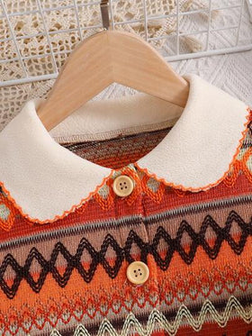 SHEIN طقم معطف جاكيت بنمط الشارع الملون للبنات الصغيرات 2 قطعة + شورت كارجو كاجوال مرقع