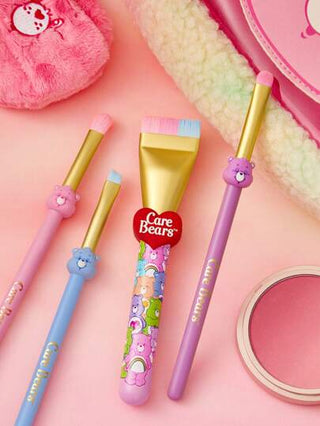 SHEIN X Care Bears مجموعة من 4 فرش عيون بنمط دب كرتوني وقلب، دب مرح، دب وقت النوم، دب قلب حنون، هدايا