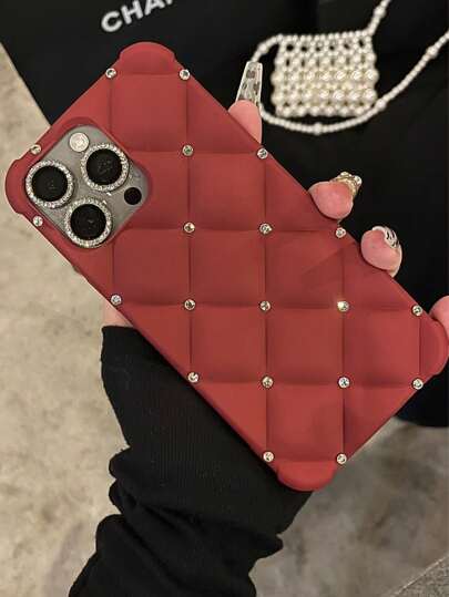 علبة هاتف قابلة للاستخدام مع أجهزة آيفون 15 برو ماكس، 13، 14، 12، 11، 16 ، مزخرفة بالترتر الأنيق والرباط اللامع