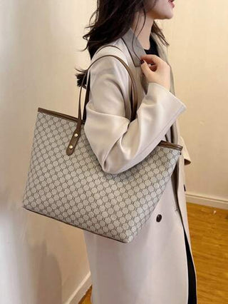 حقيبة يد كتف واسعة الحجم مطبوعة بالكامل، هدية عيد الأم، حقيبة يد مطبوعة بنمط حرفي عتيق، سعة كبيرة، حقيبة كتف مثالية للتنقل